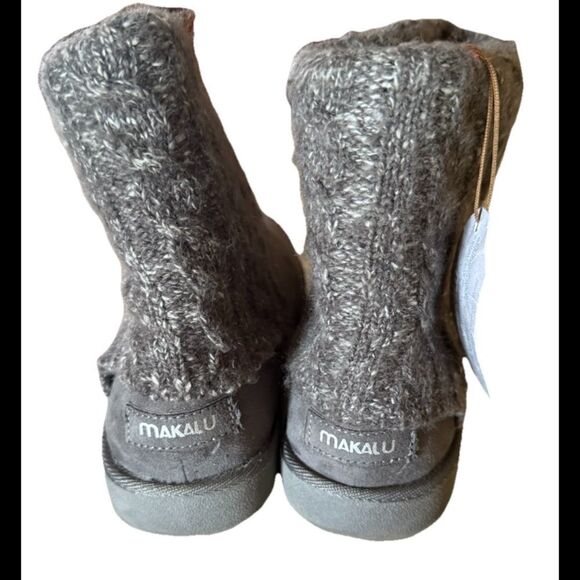 Makalu Dacia Tweed Wool Top Women's Gray Boots Size 8M - Picture 4 of 7